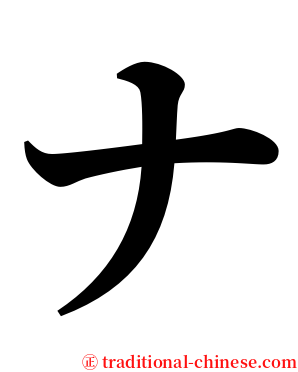 ナ serif font