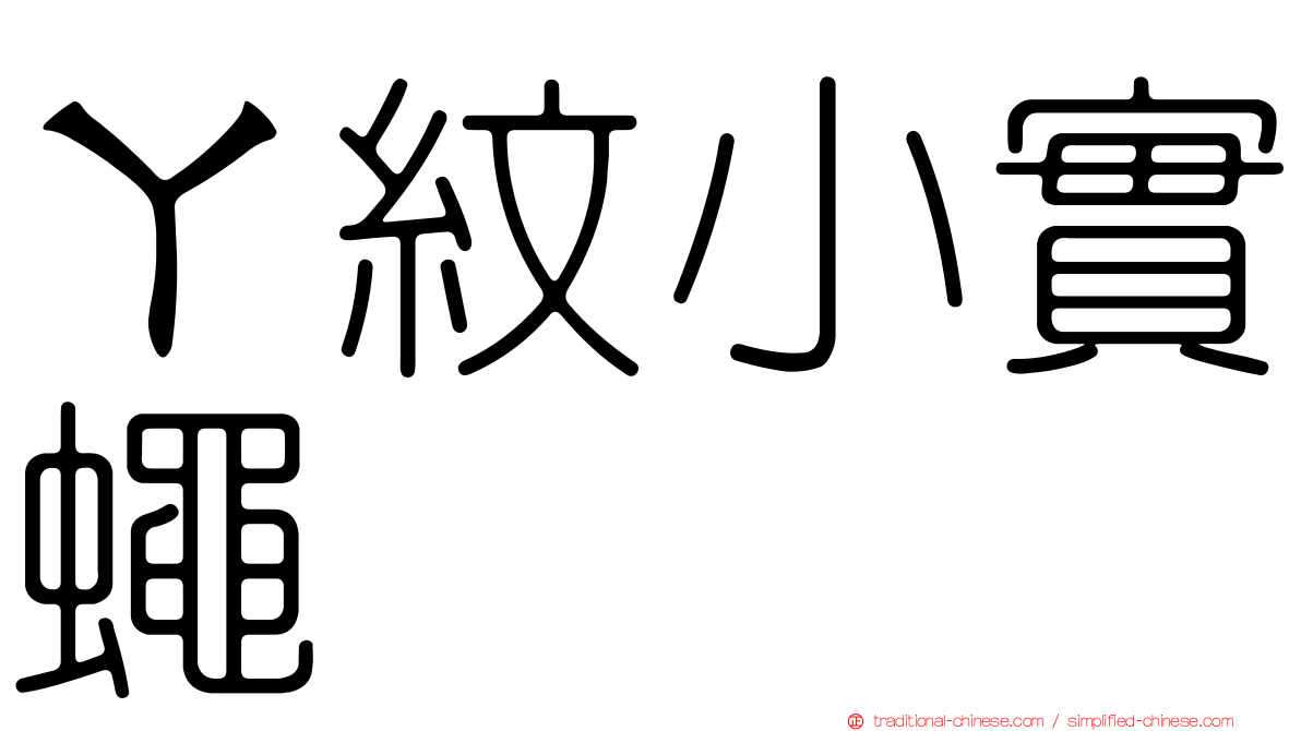 ㄚ紋小實蠅