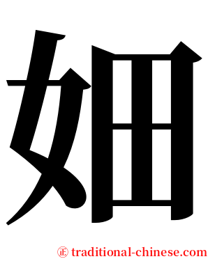 㚼 serif font
