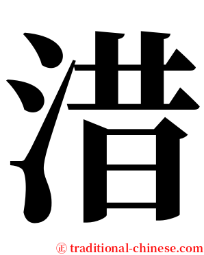 㳻 serif font
