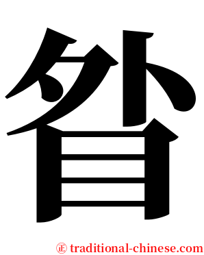 䀤 serif font