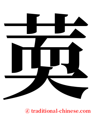 䓴 serif font