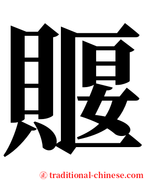 䞁 serif font