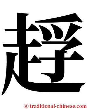 䞯 serif font