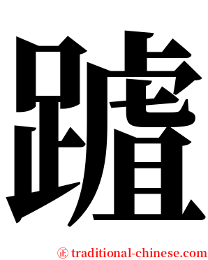 䠡 serif font