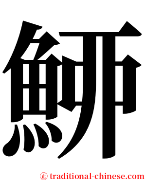 䱖 serif font