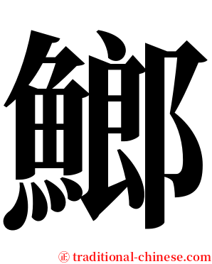 䱶 serif font