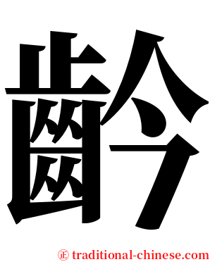 䶖 serif font
