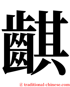 䶞 serif font
