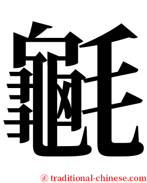 䶰 serif font