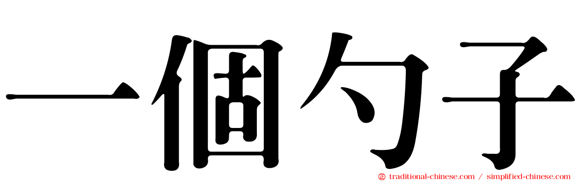 一個勺子