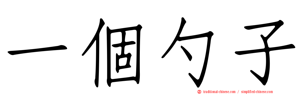 一個勺子