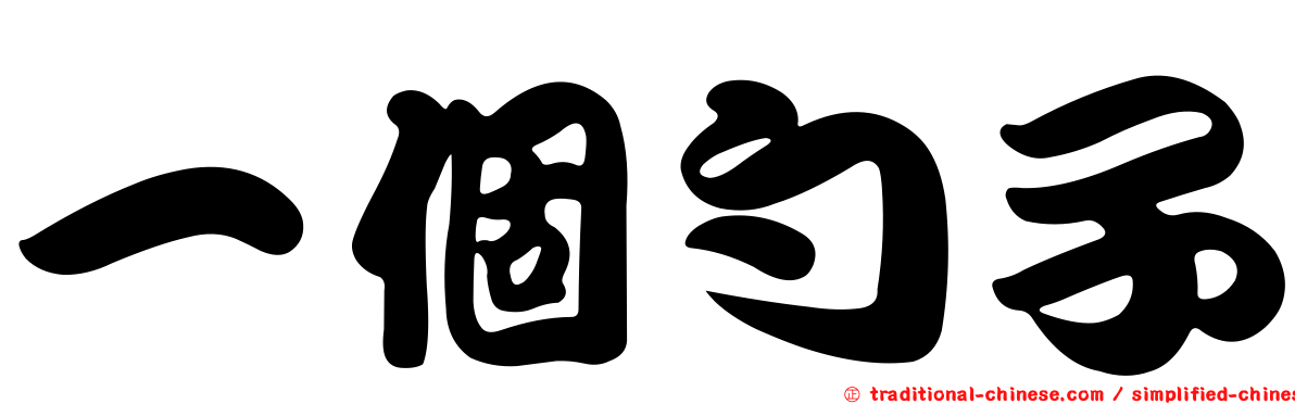 一個勺子