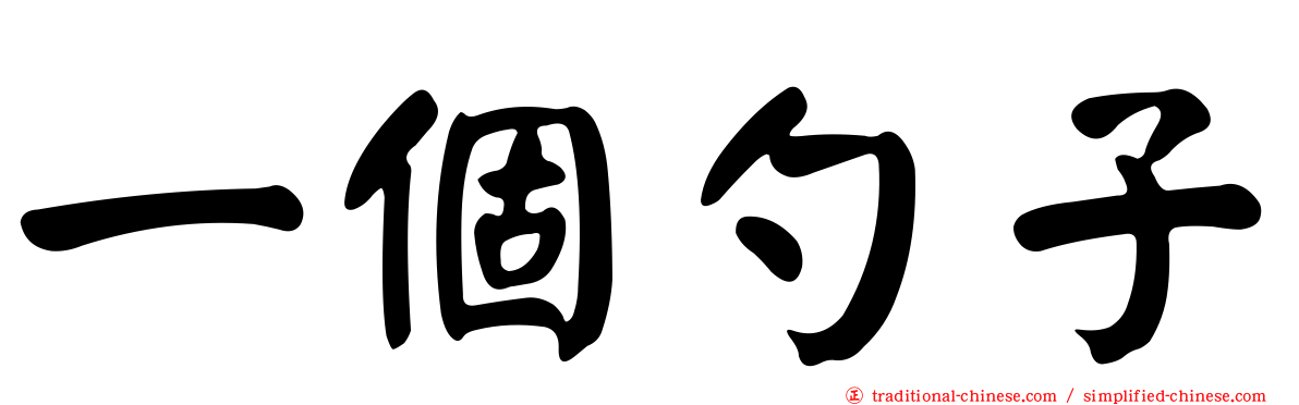 一個勺子