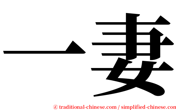 一妻 serif font