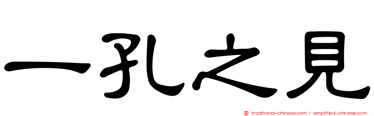 一孔之見