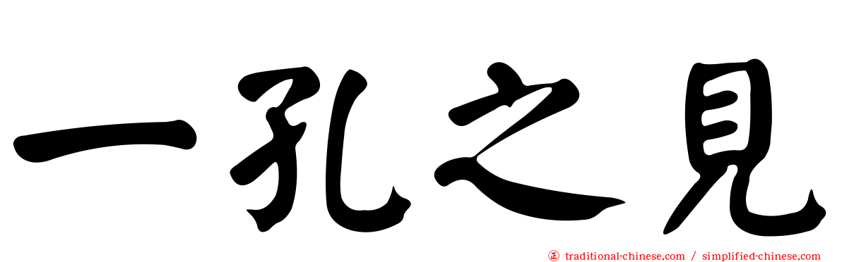 一孔之見