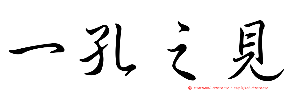 一孔之見