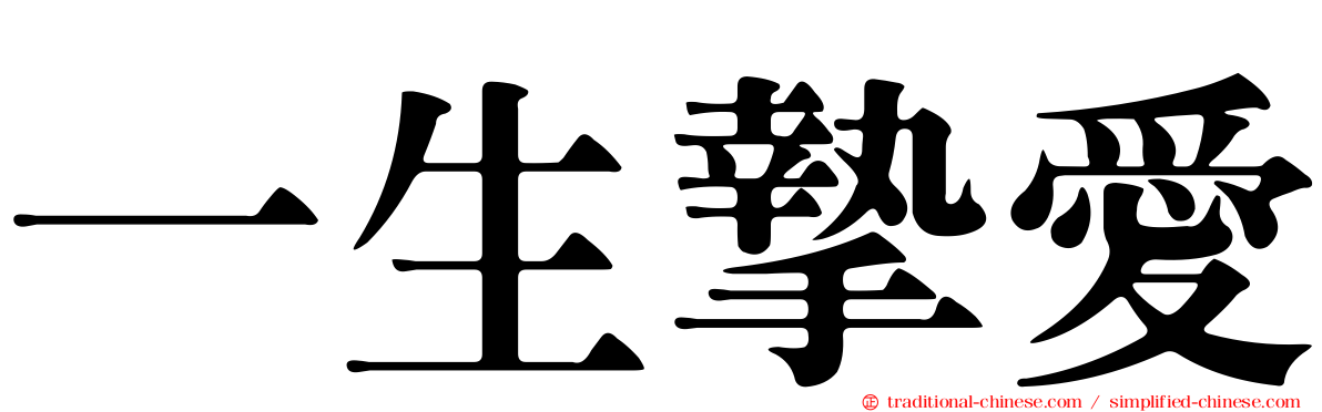 一生摯愛