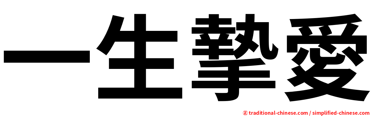 一生摯愛