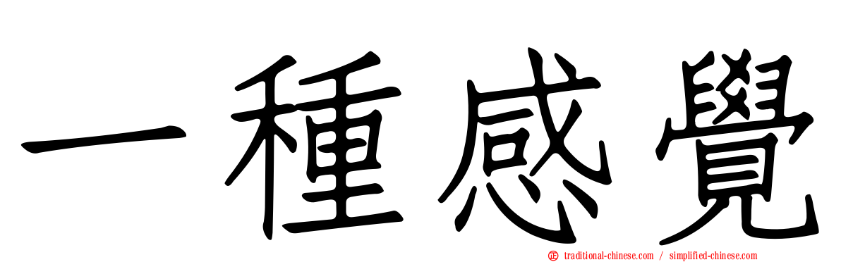 一種感覺