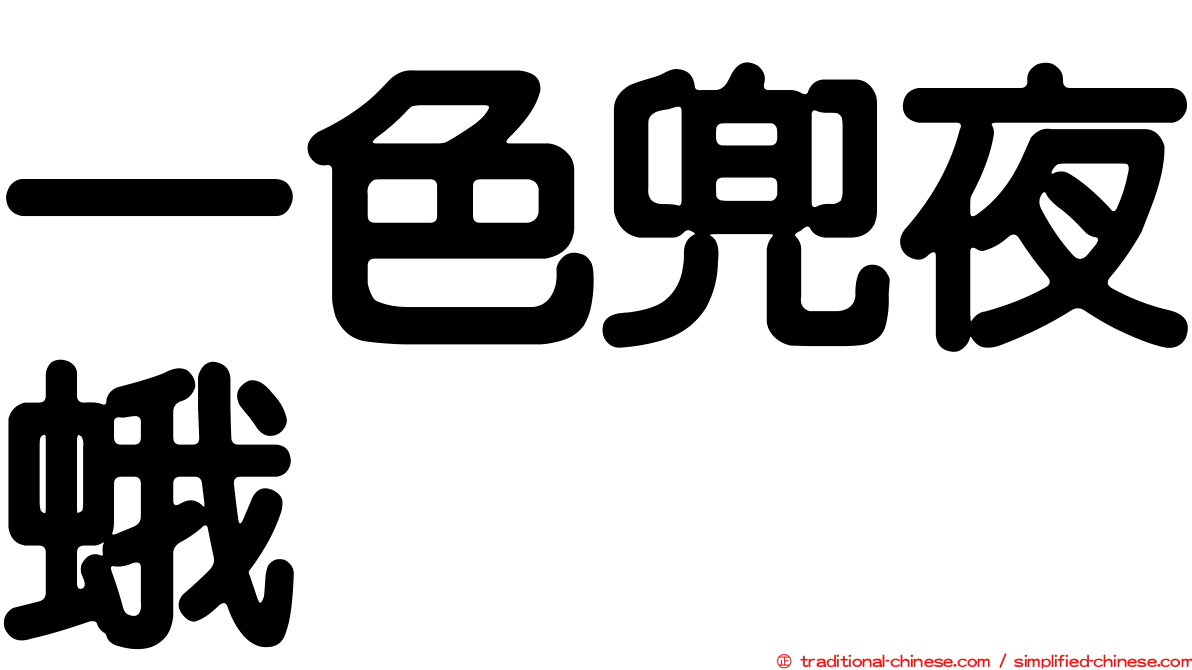 一色兜夜蛾