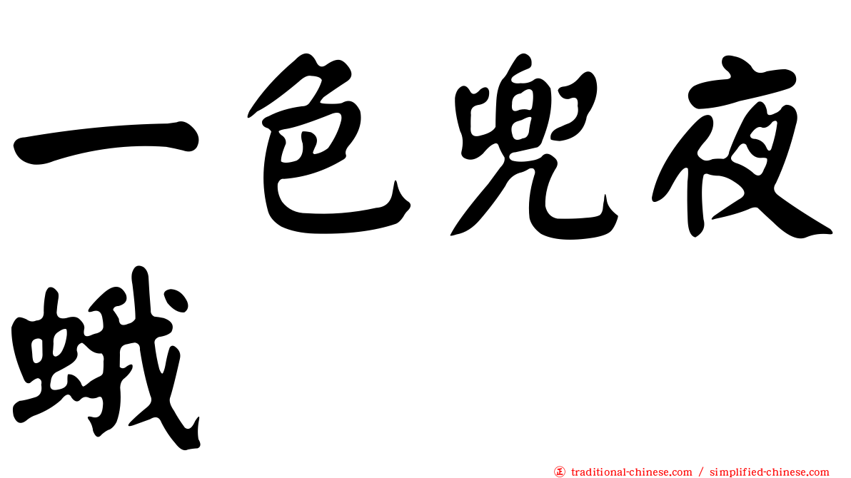 一色兜夜蛾