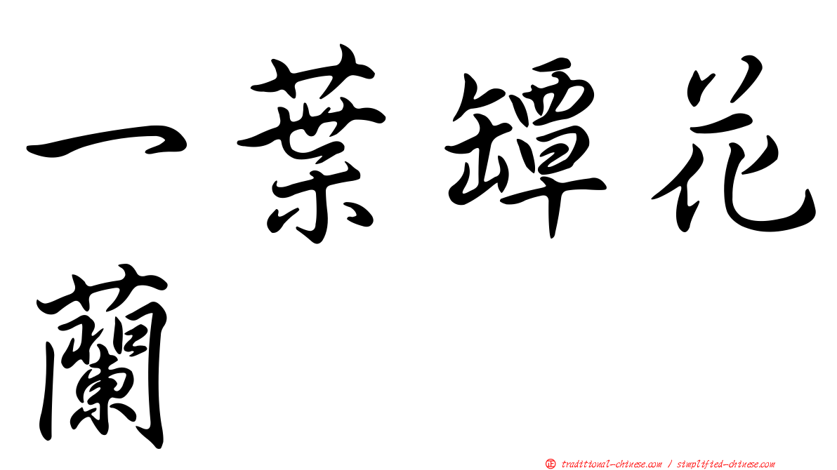 一葉罈花蘭