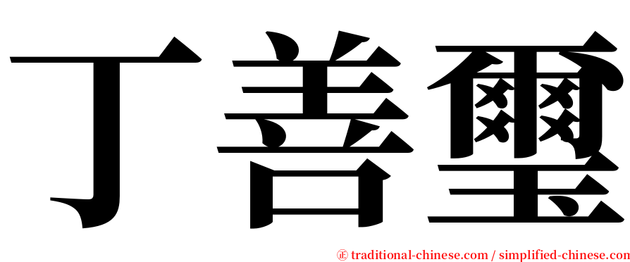 丁善璽 serif font