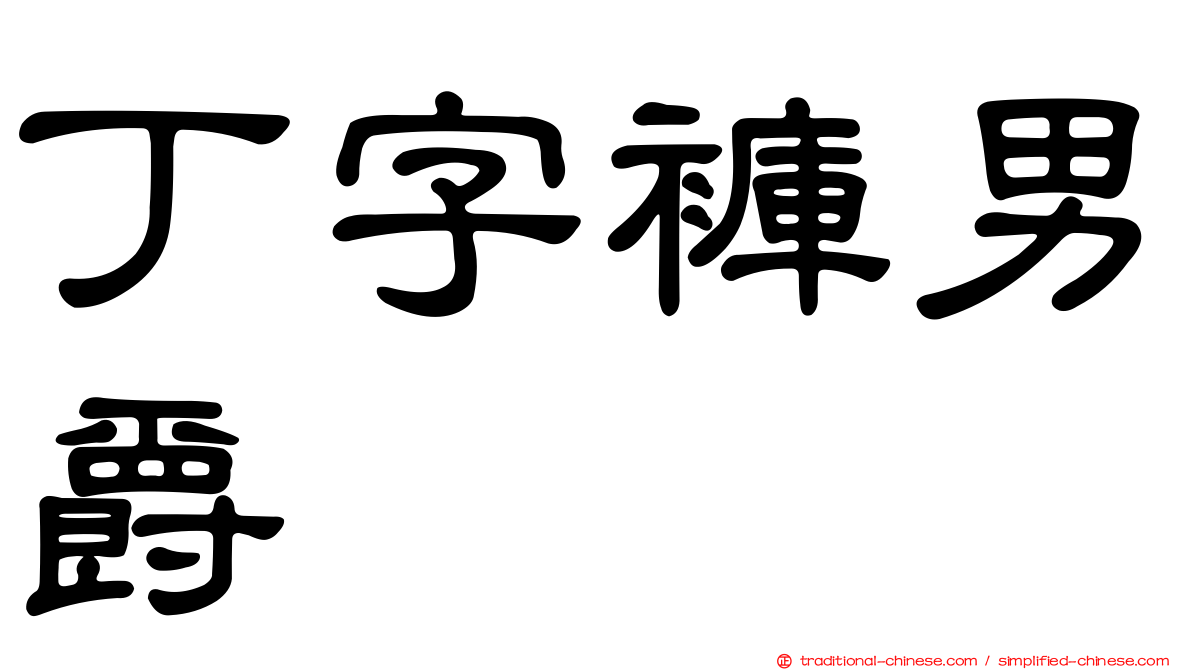 丁字褲男爵