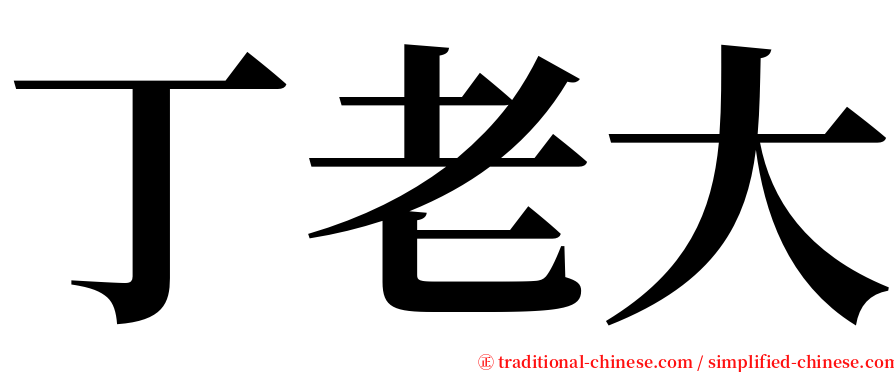 丁老大 serif font