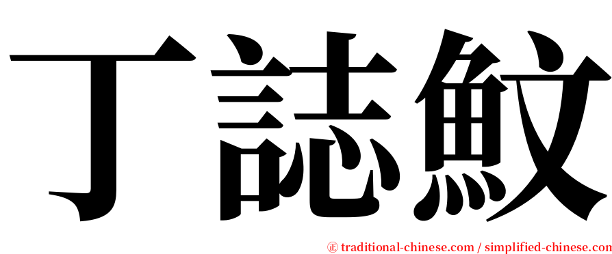 丁誌魰 serif font