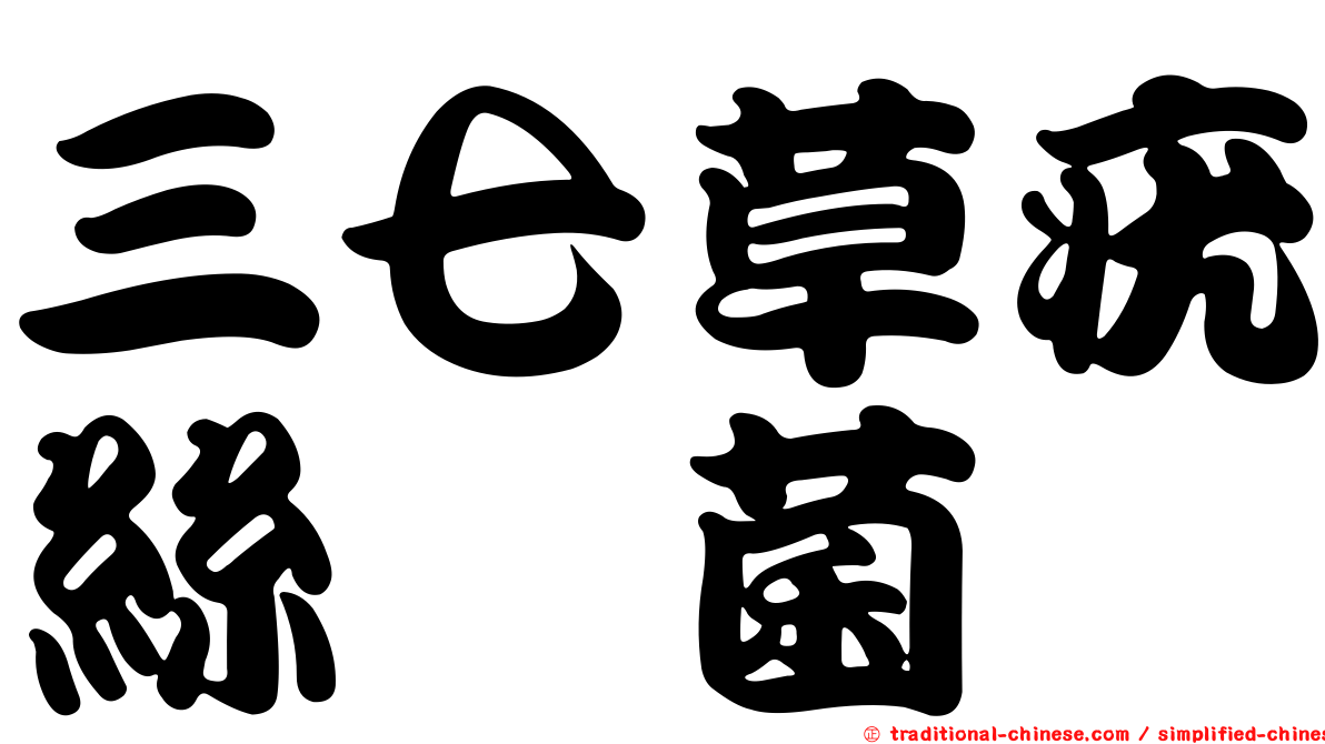 三七草疣絲孢菌