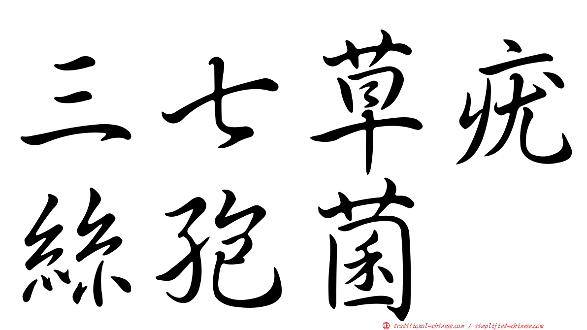 三七草疣絲孢菌