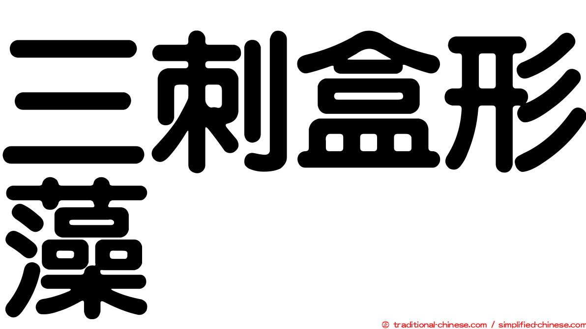 三刺盒形藻