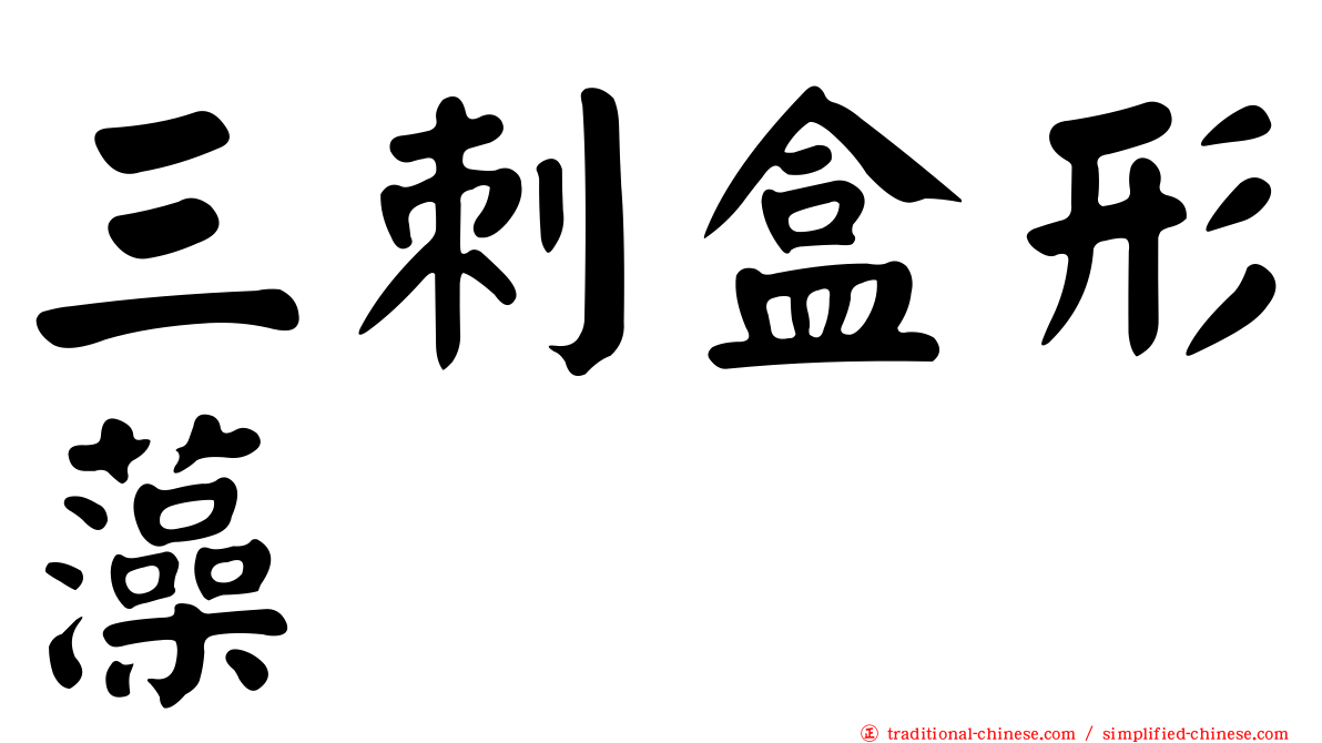 三刺盒形藻