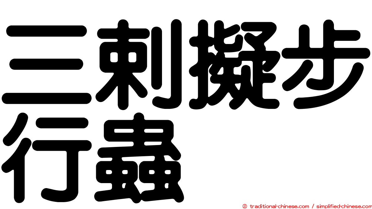 三剌擬步行蟲