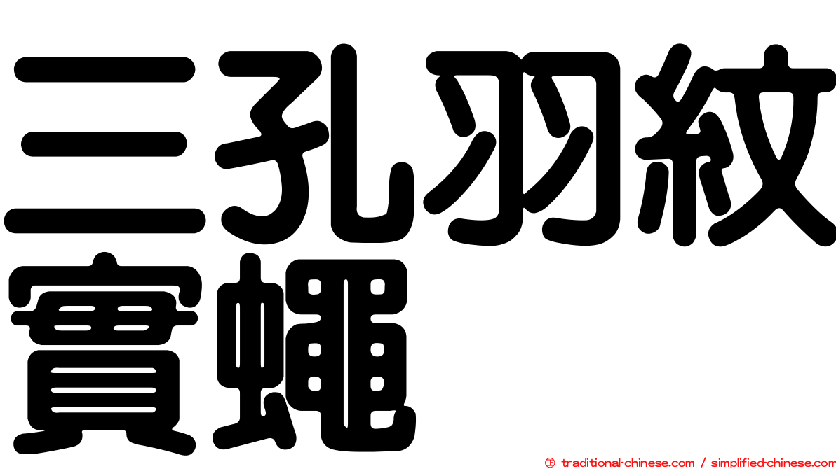 三孔羽紋實蠅