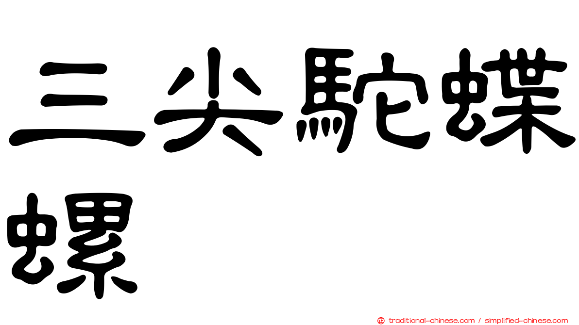 三尖駝蝶螺