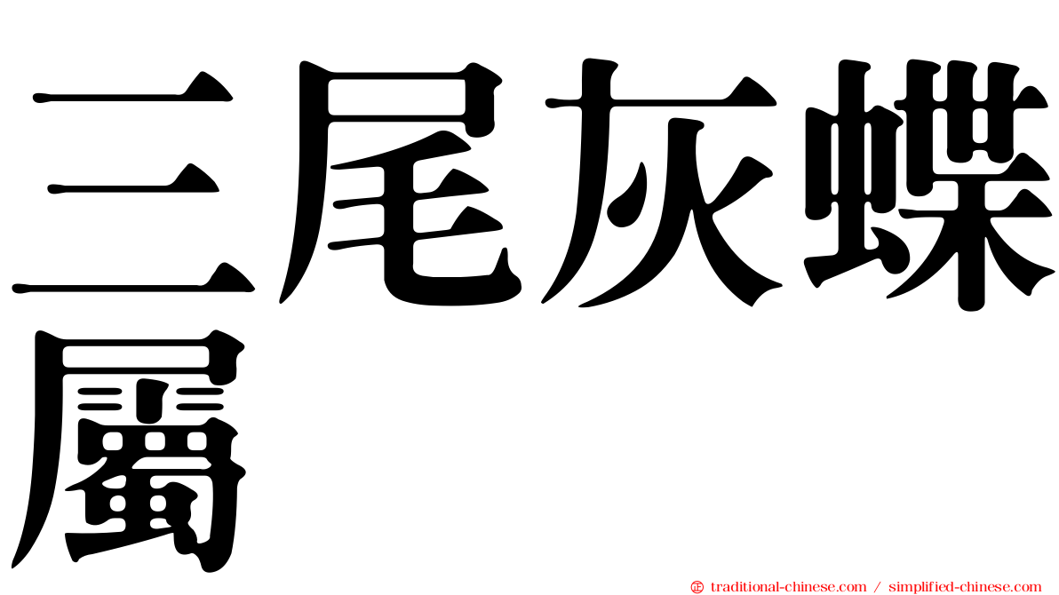 三尾灰蝶屬