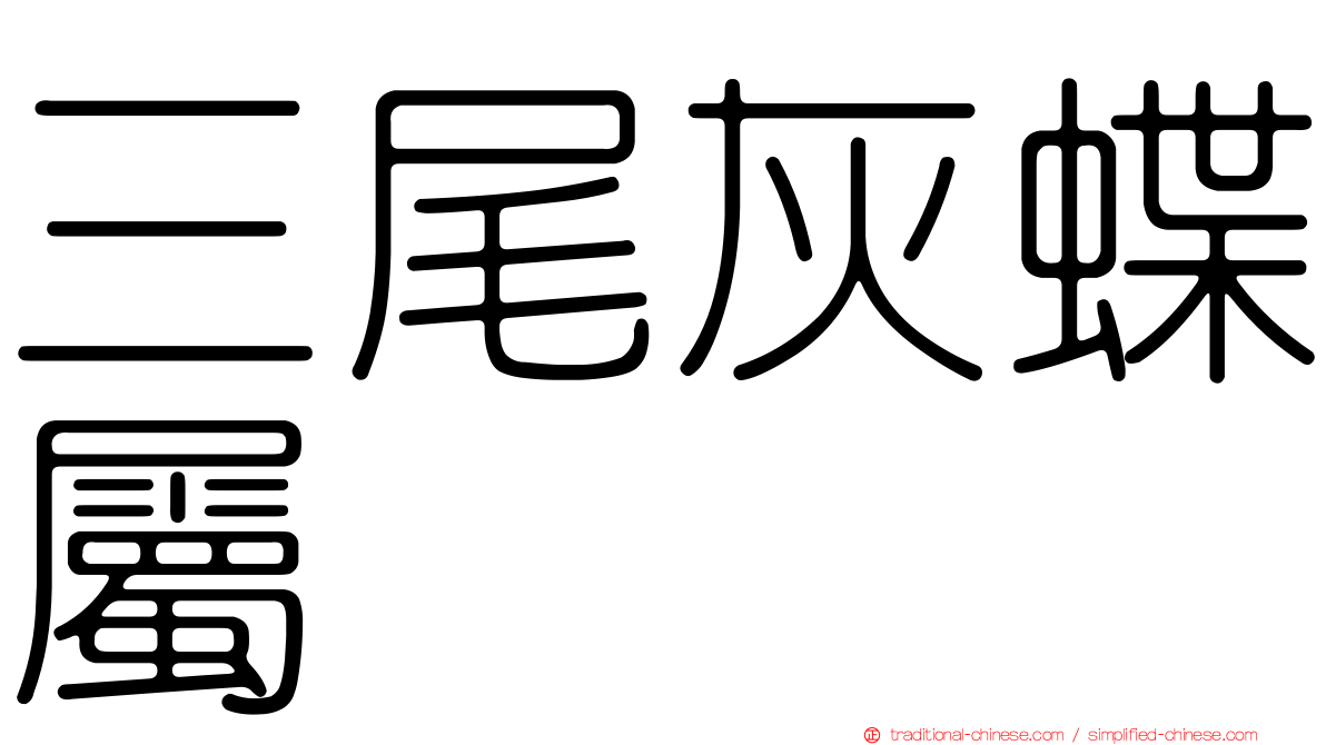 三尾灰蝶屬
