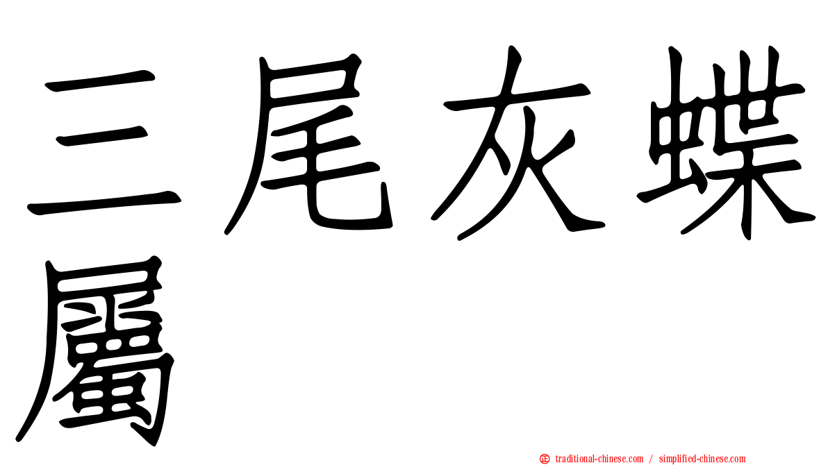 三尾灰蝶屬