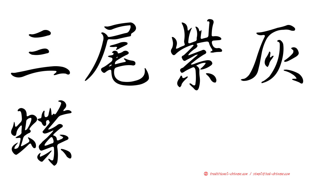 三尾紫灰蝶