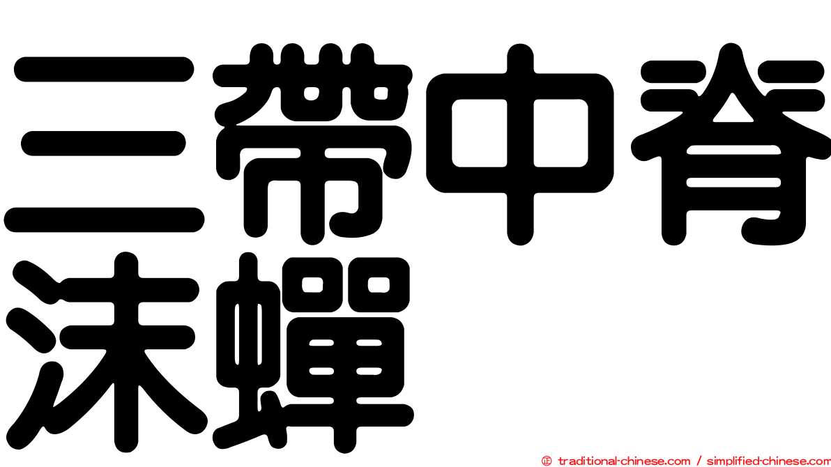 三帶中脊沫蟬