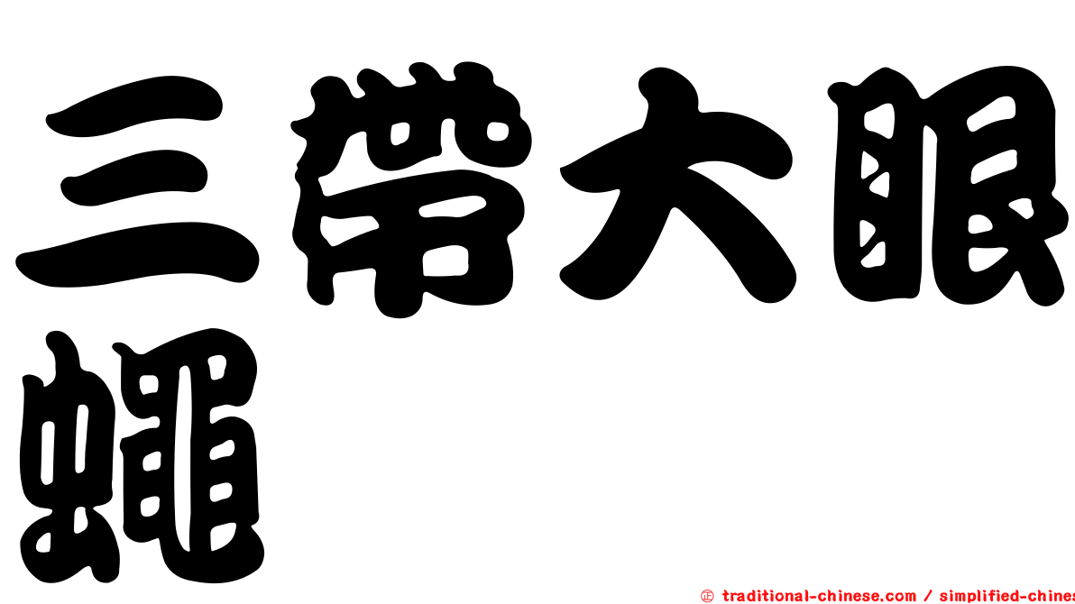 三帶大眼蠅