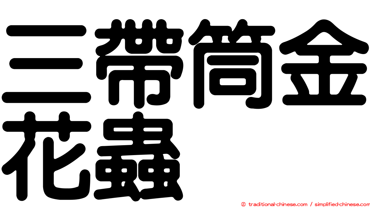 三帶筒金花蟲
