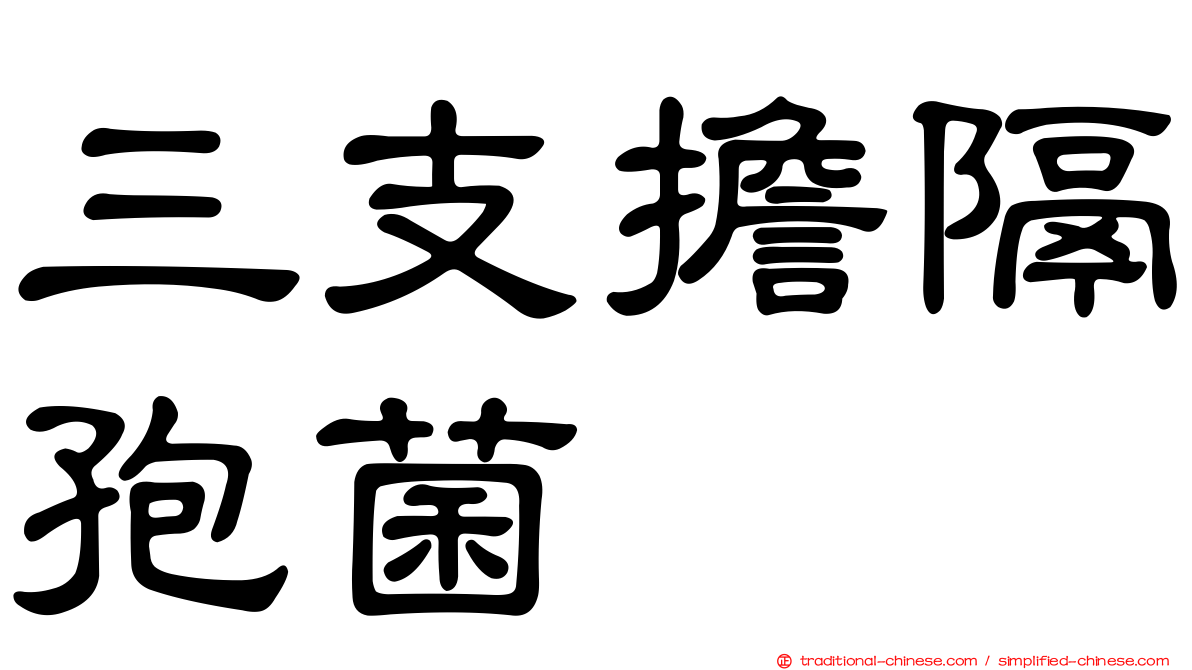三支擔隔孢菌