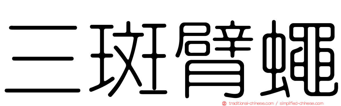 三斑臂蠅