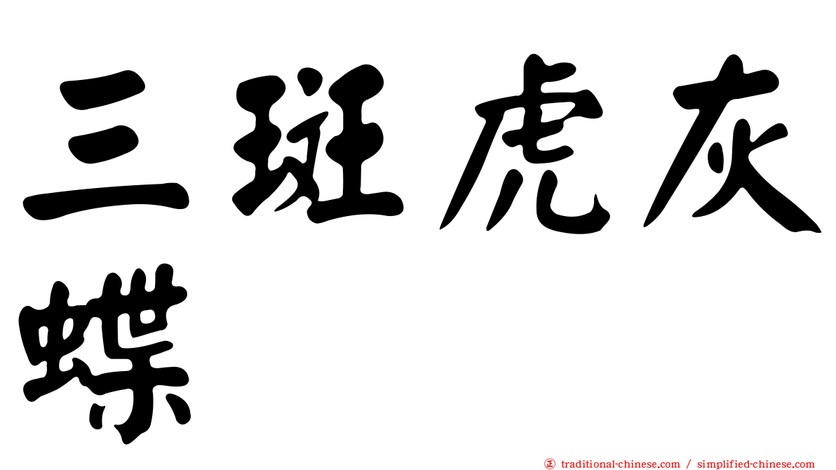 三斑虎灰蝶