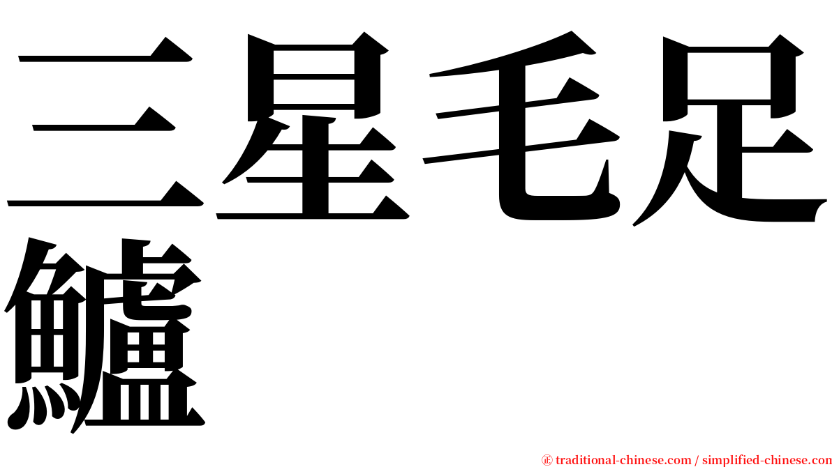 三星毛足鱸 serif font